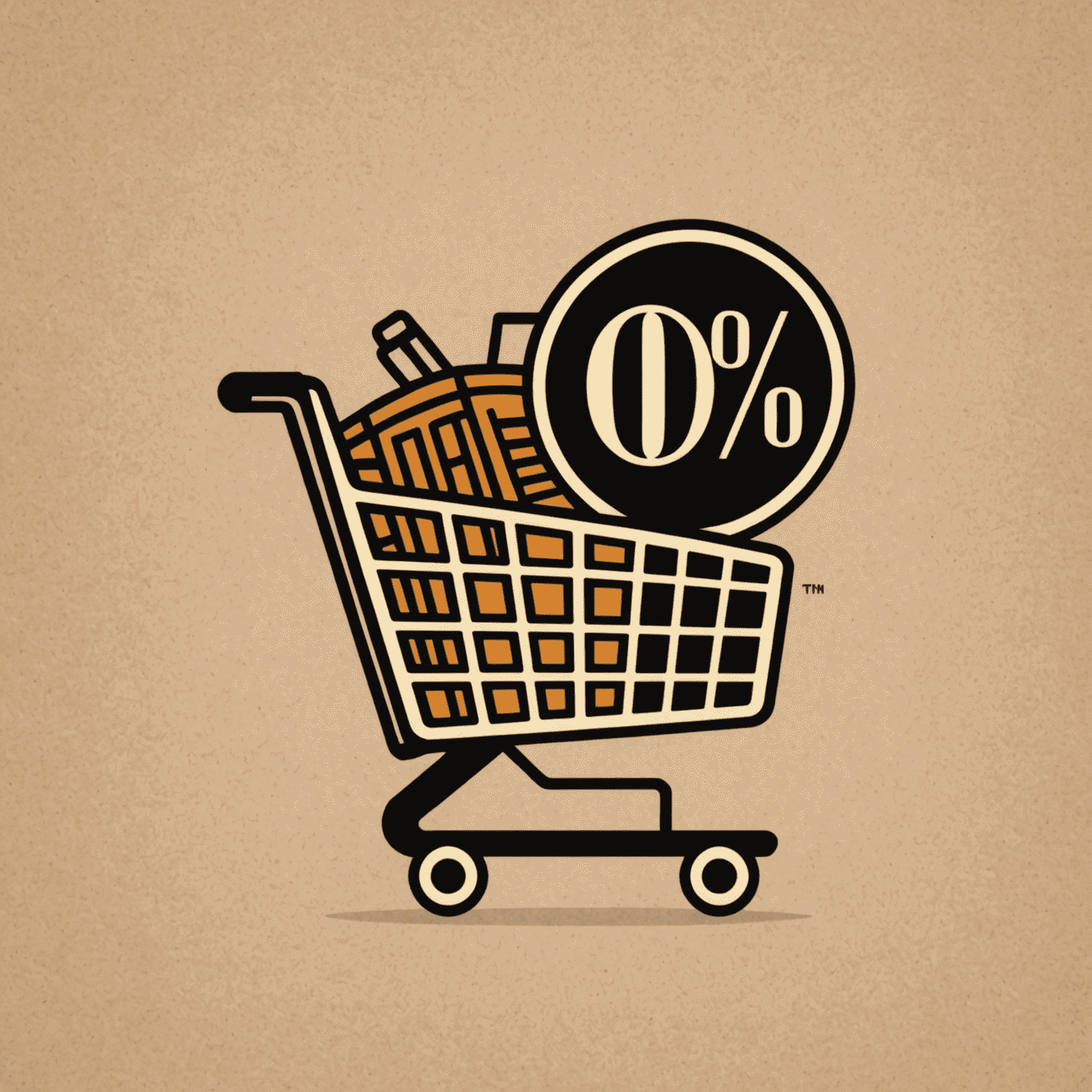 Coupon Master logo featuring a stylized shopping cart with a percentage sign