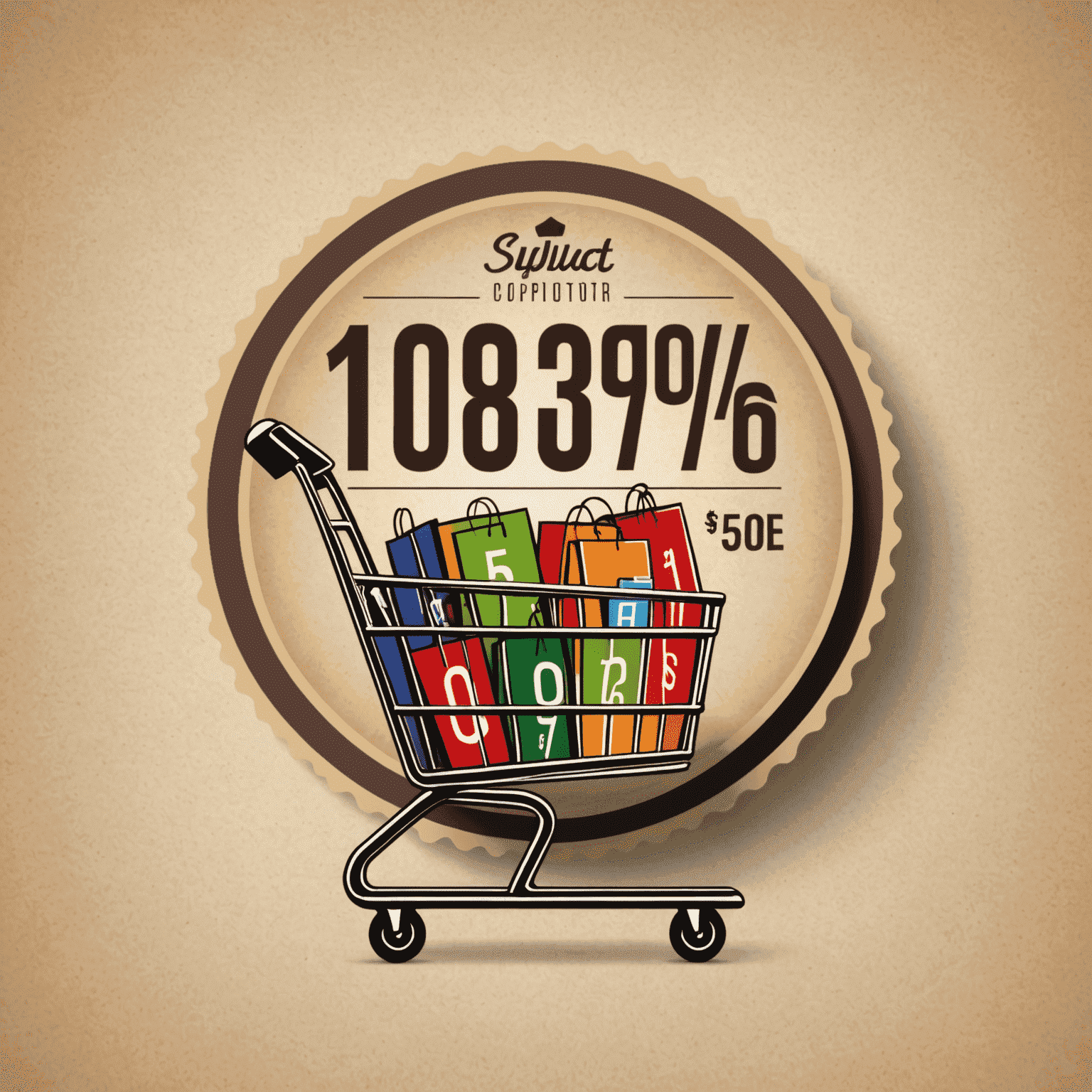 Coupon Master logo featuring a stylized shopping cart with a percentage sign
