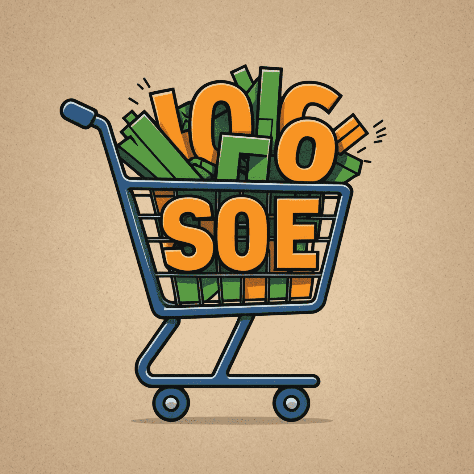 Coupon Master logo featuring a stylized shopping cart with a percentage sign