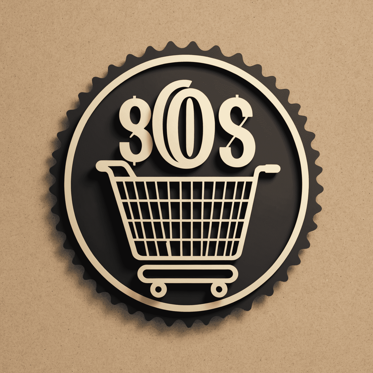 Coupon Master logo featuring a stylized shopping cart with a percentage sign