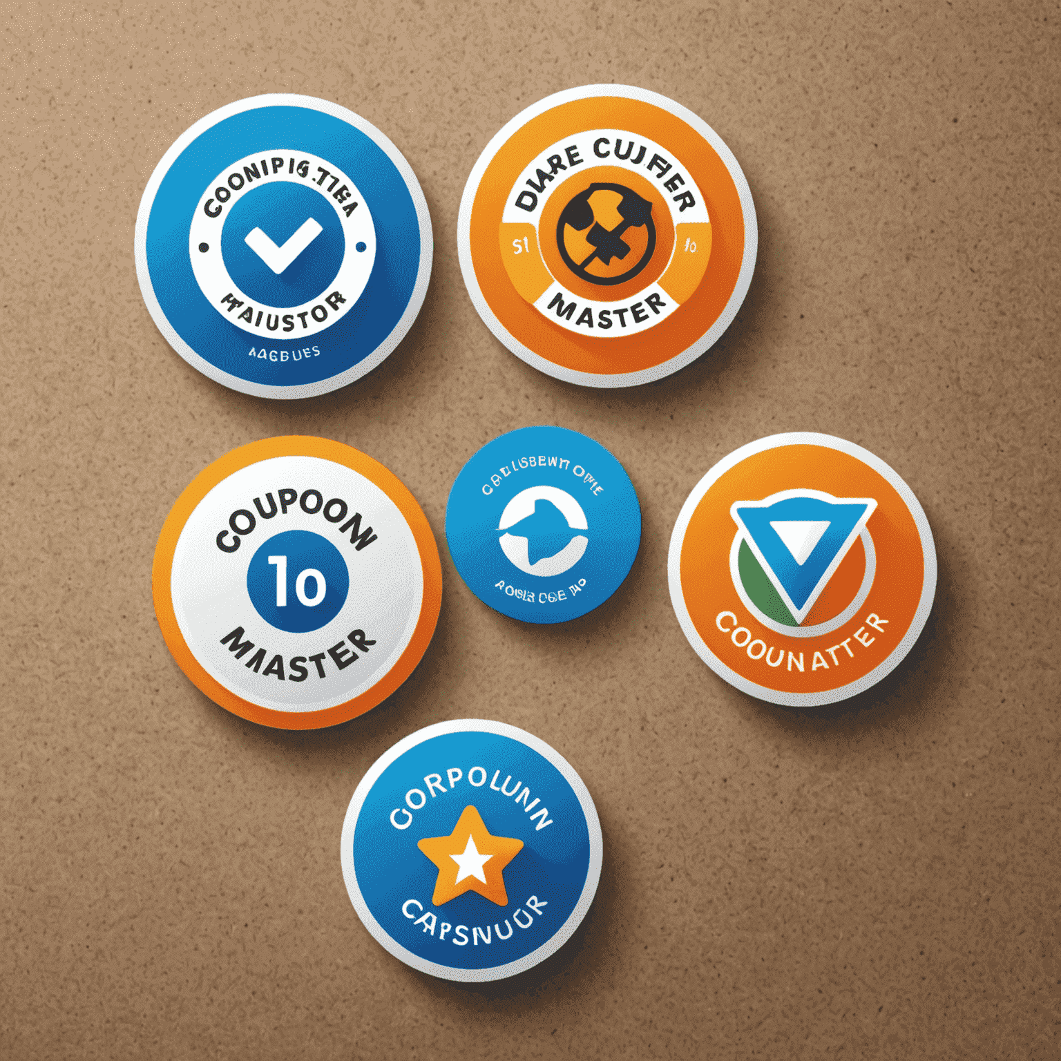 App store badges for iOS and Android, encouraging users to download the Coupon Master app
